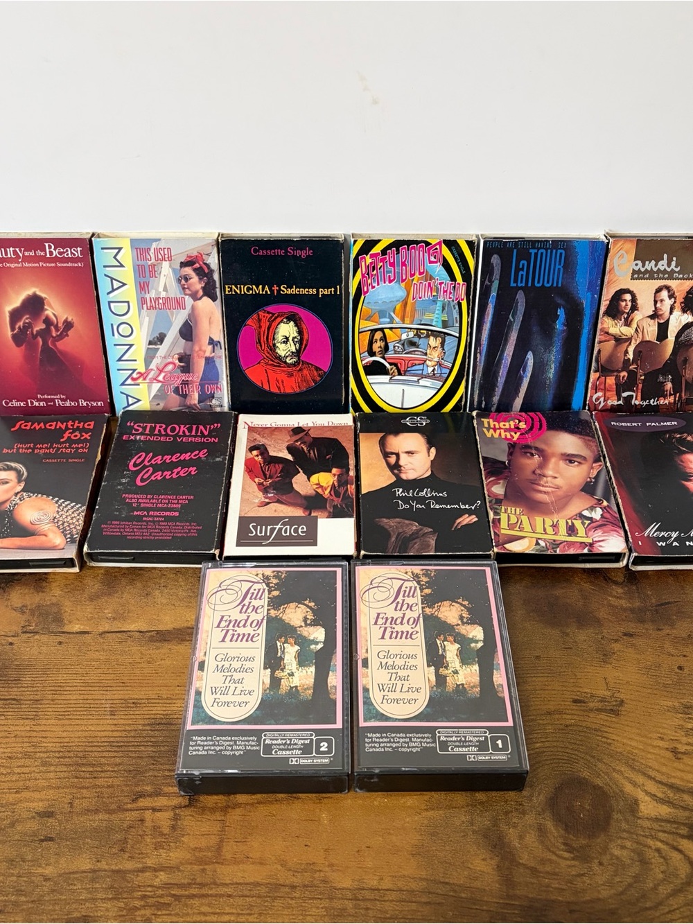 Lot 14 VTG Cassette Tapes 90s Madonna Celine Dion Enigma, Pop Singles & more